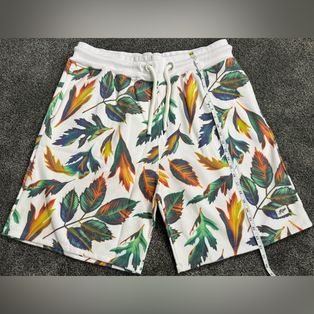 Rtgb~Nwt~Sweat Shorts~Summer Leaf/White~Mens Sz 3x~Msrp $87 G-37